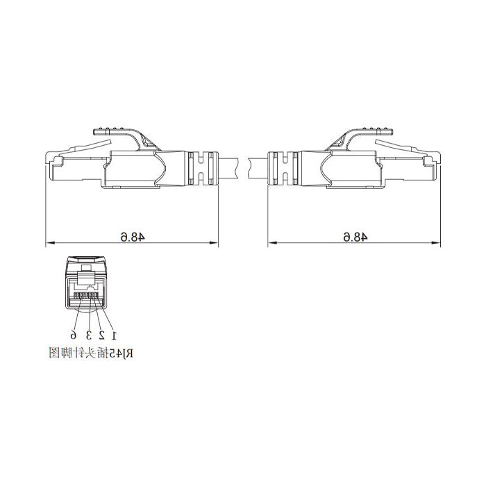 RJ45公头直型转RJ45公头直型、双端预铸PUR柔性电缆、带屏蔽、绿色护套、0C4181-XXX